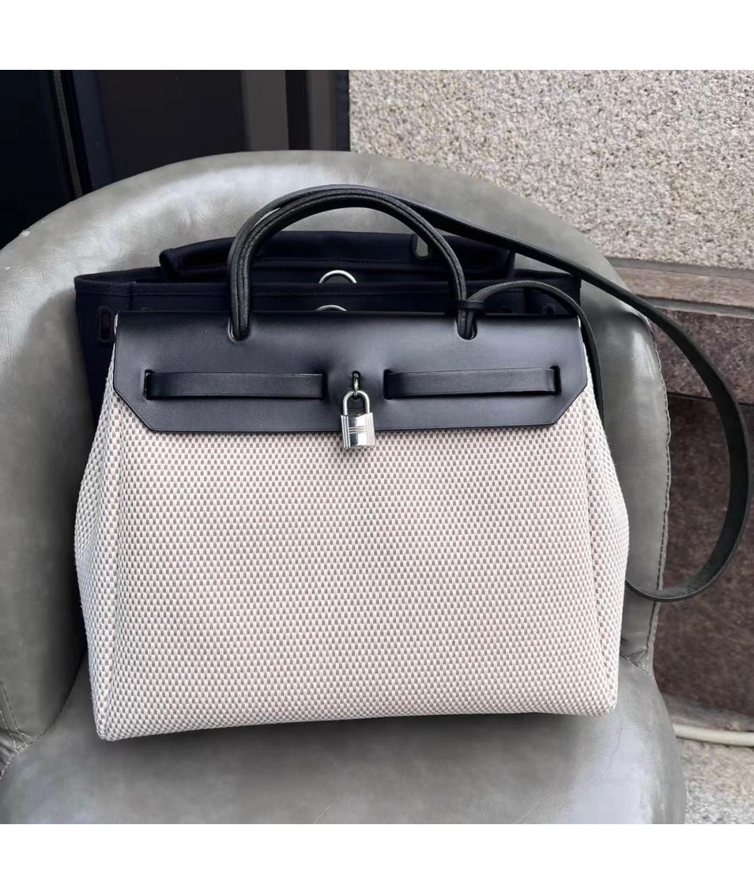 HERMES Черная тканевая сумка через плечо, фото 2