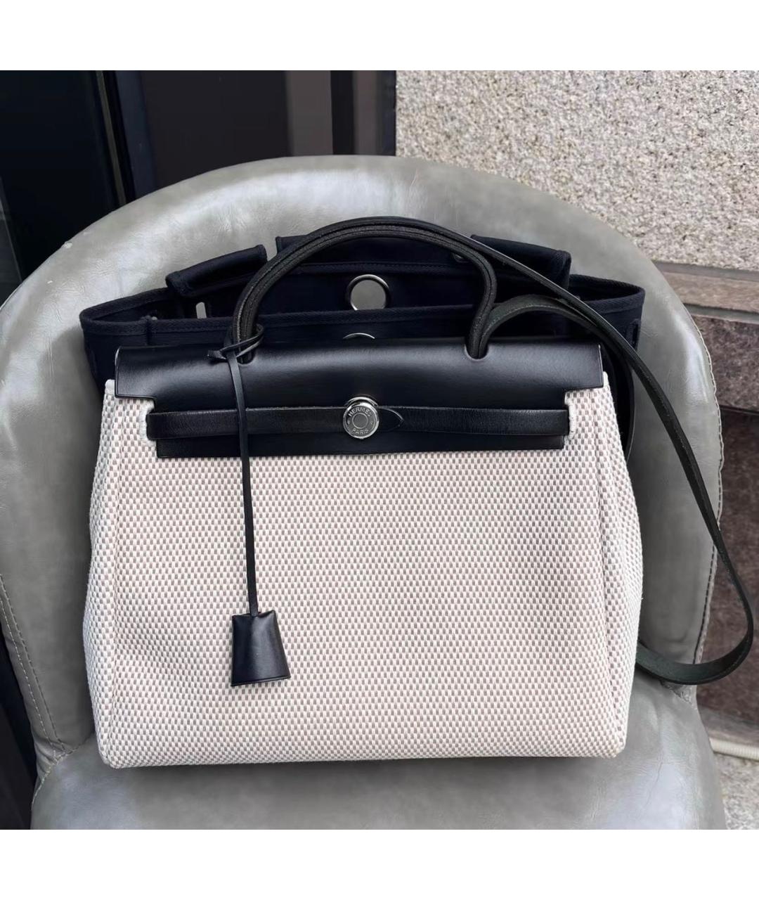 HERMES Черная тканевая сумка через плечо, фото 9