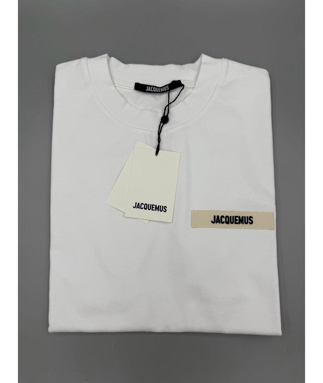 JACQUEMUS Белая хлопковая футболка, фото 2
