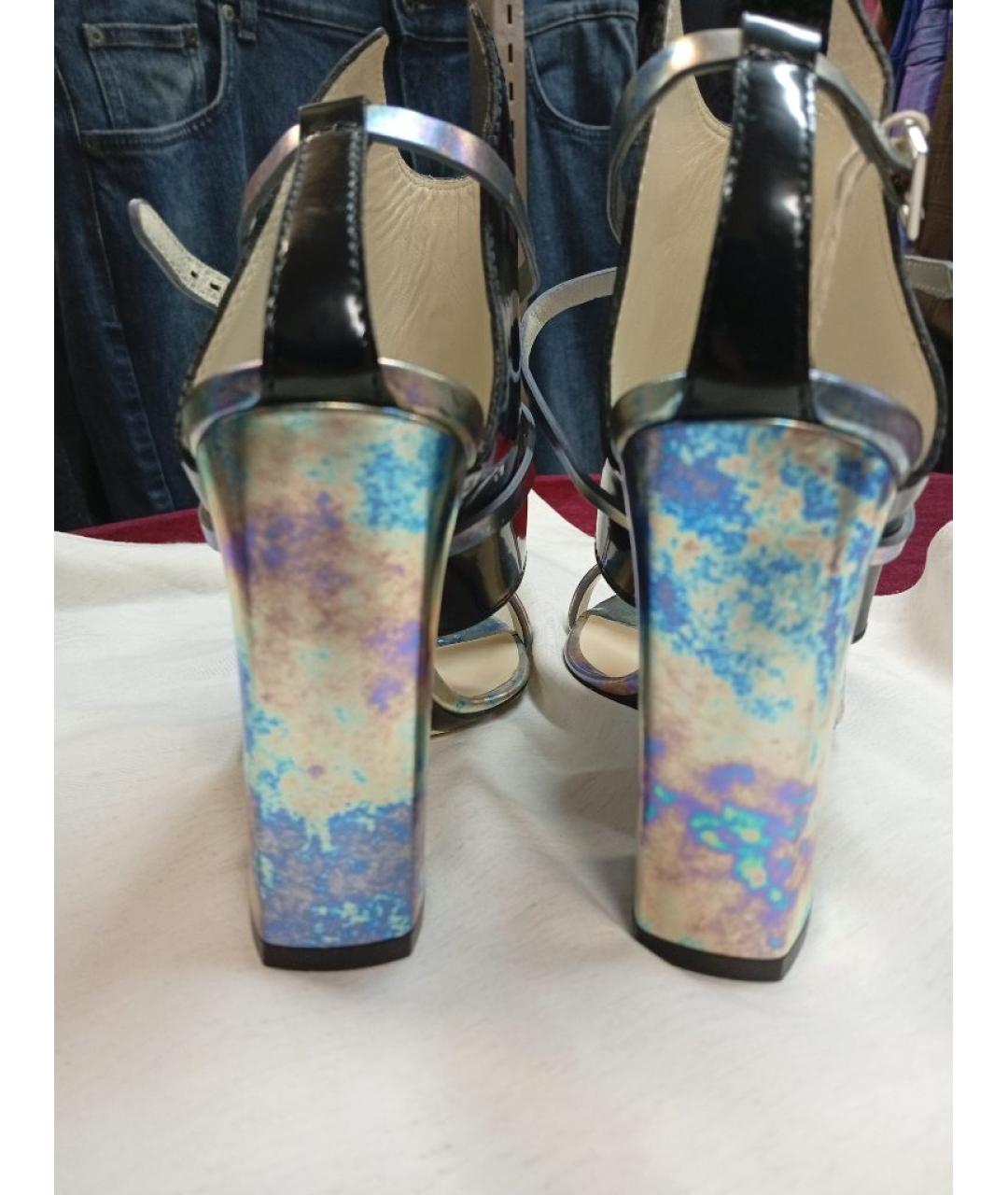 POLLINI Мульти кожаные босоножки, фото 4