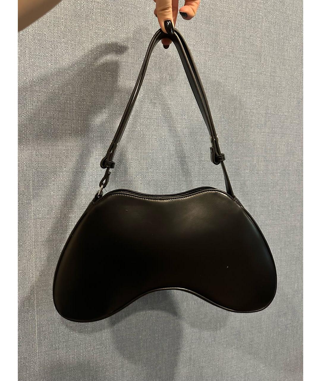 DIESEL Черная сумка с короткими ручками из искусственной кожи, фото 3