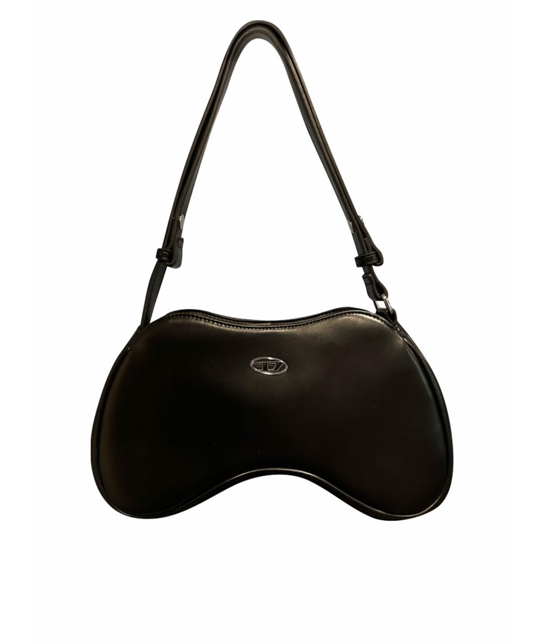 DIESEL Черная сумка с короткими ручками из искусственной кожи, фото 1