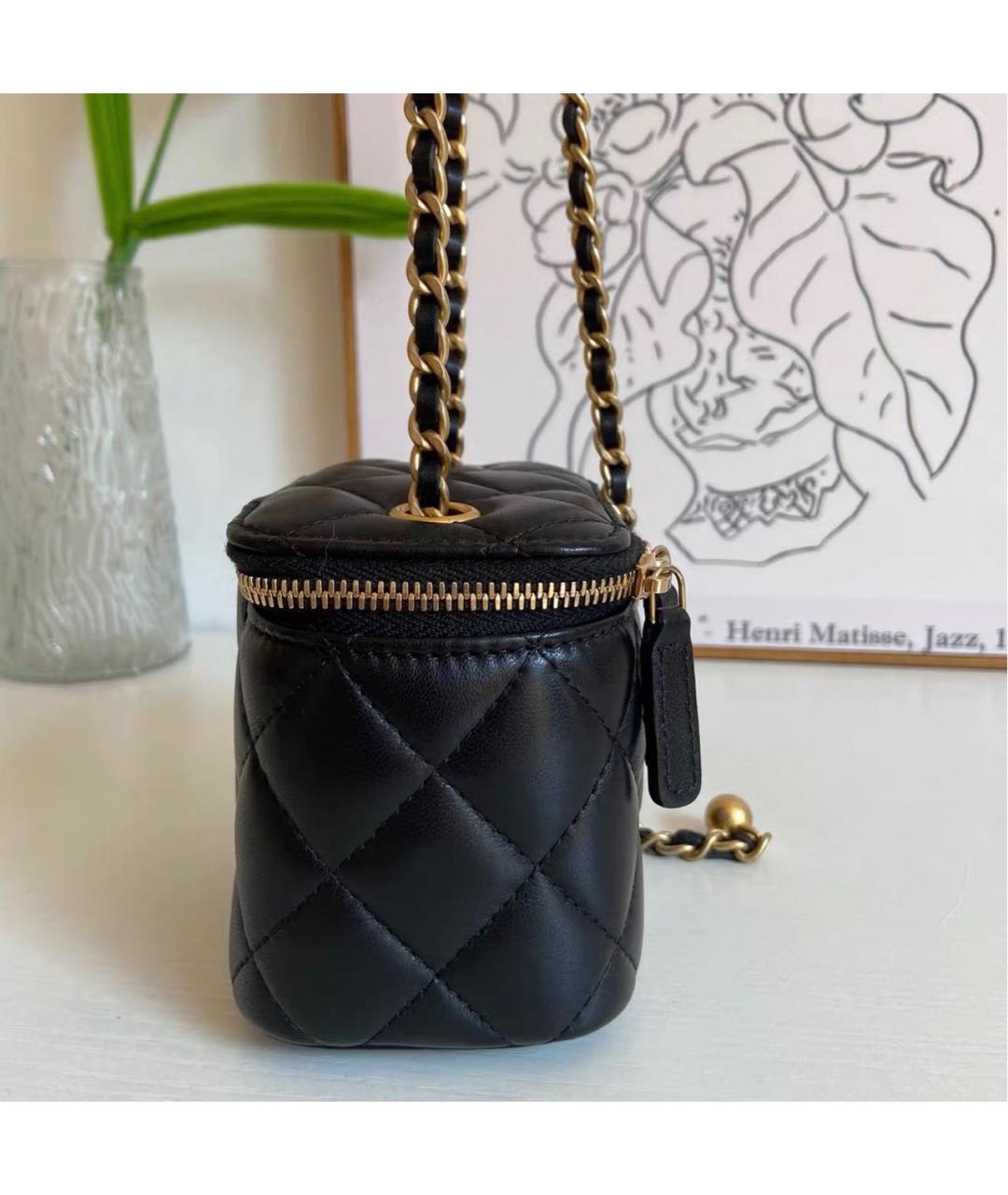 CHANEL Черная кожаная сумка через плечо, фото 3