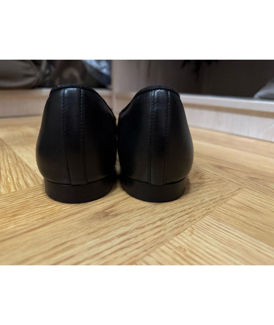 CHANEL Черные кожаные балетки, фото 7