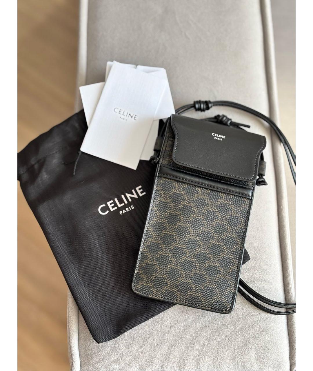 CELINE Черная сумка через плечо, фото 2