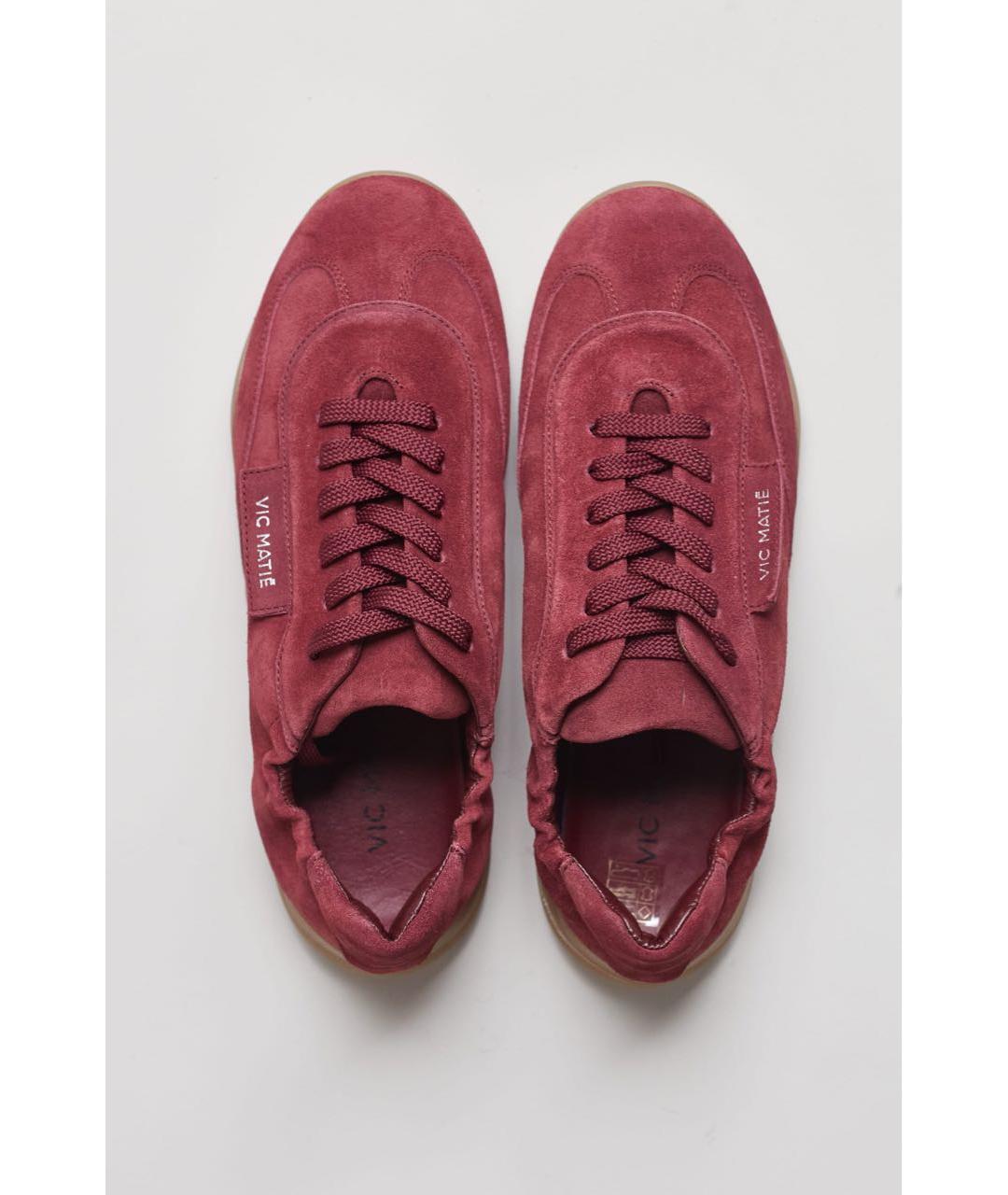 VIC MATIE Бордовые замшевые кеды, фото 4