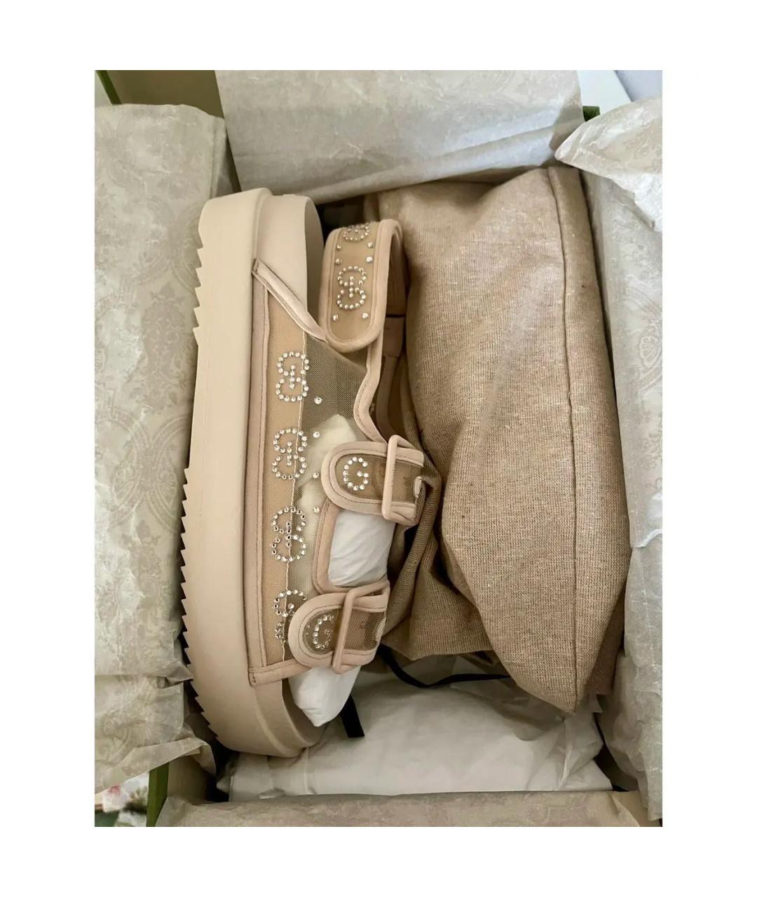 GUCCI Бежевые сандалии, фото 4