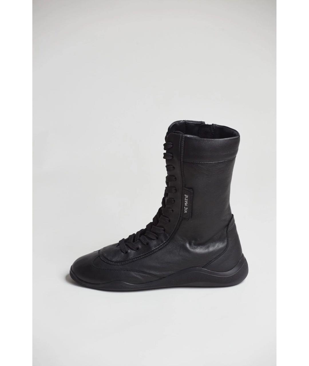 VIC MATIE Черные кожаные ботинки, фото 9