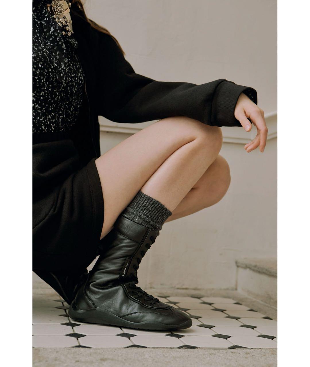 VIC MATIE Черные кожаные ботинки, фото 7