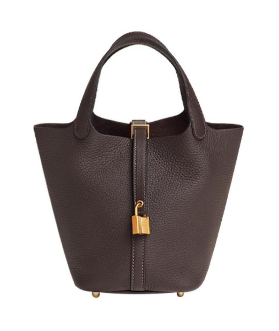 HERMES Коричневая кожаная сумка через плечо, фото 1