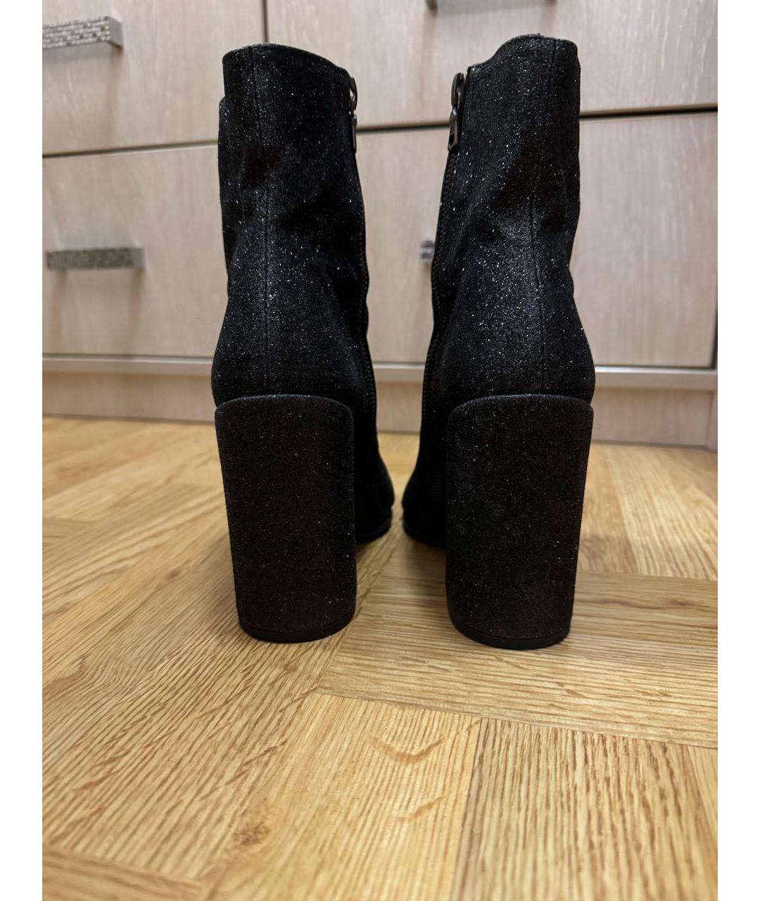 DRIES VAN NOTEN Черные кожаные ботильоны, фото 2