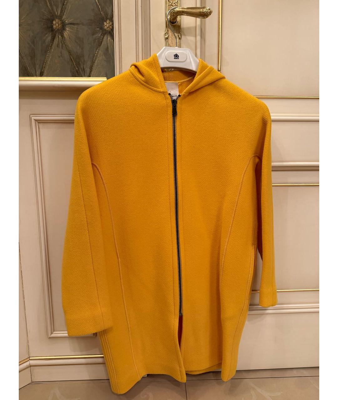 MAX&CO Желтое шерстяное пальто, фото 5