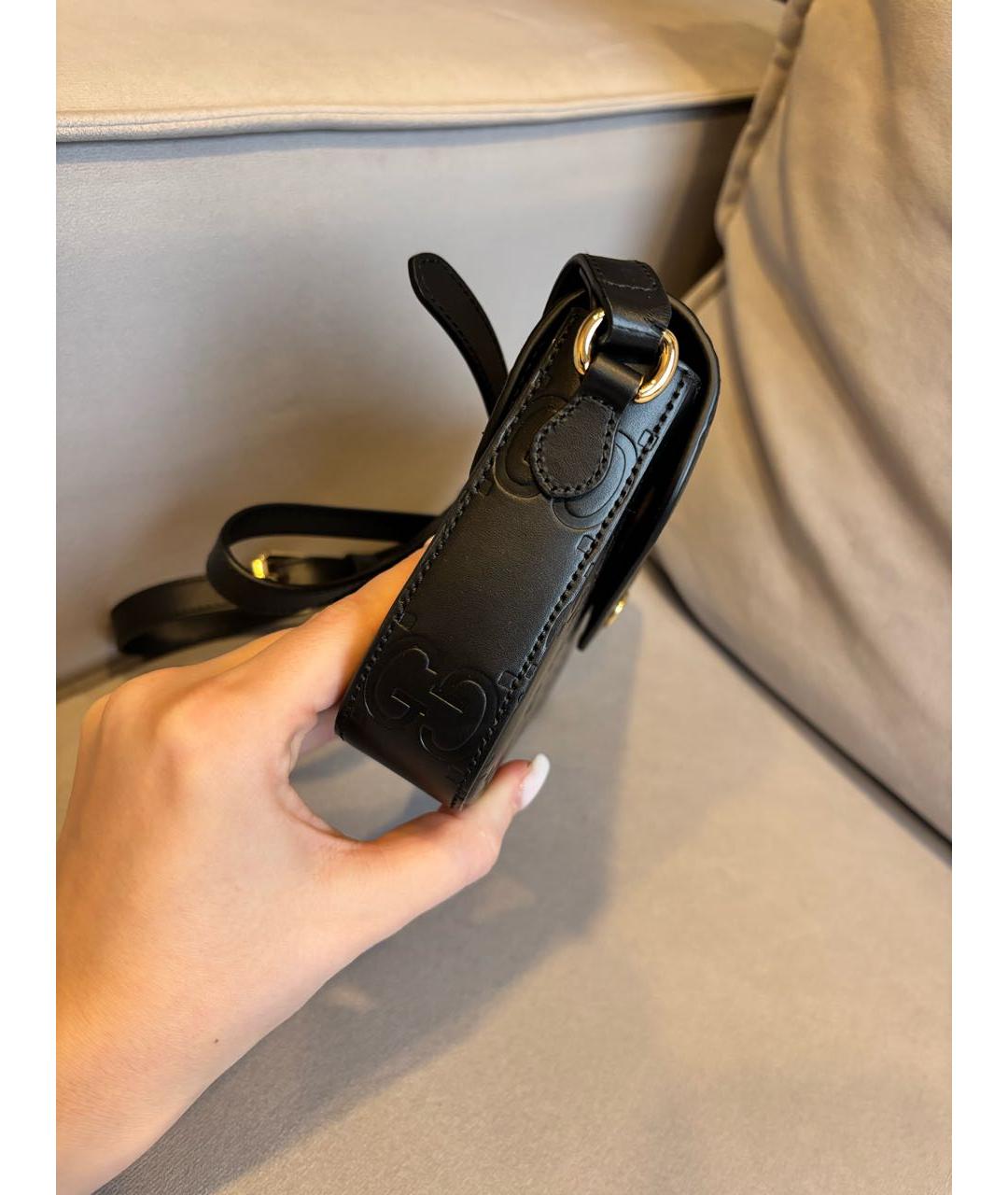 GUCCI Черная кожаная сумка через плечо, фото 3