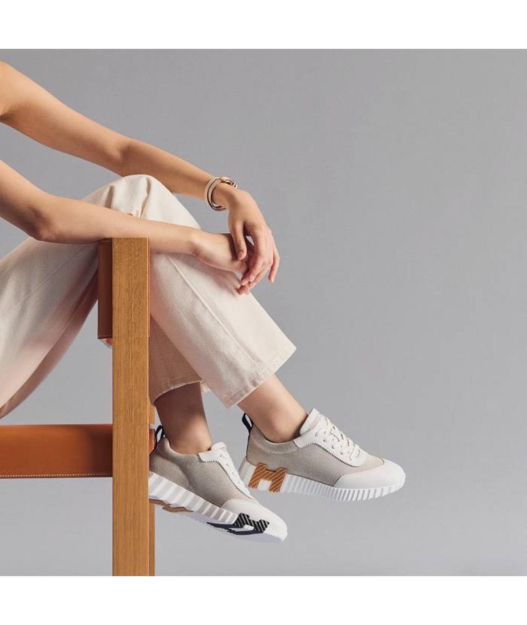 HERMES Кожаные кроссовки, фото 3