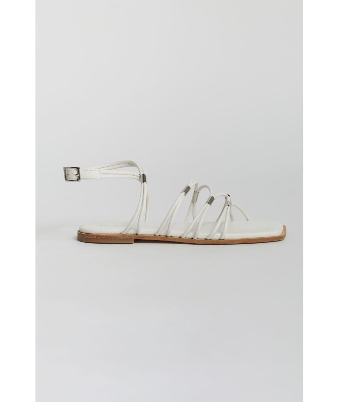 VIC MATIE Белые кожаные сандалии, фото 5