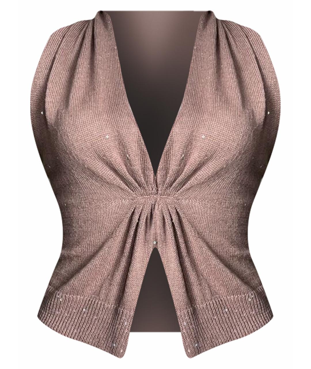 BRUNELLO CUCINELLI Коричневая льняная жилетка, фото 1