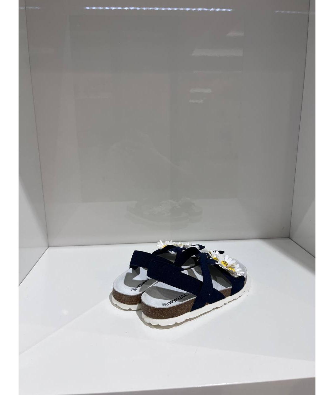 MONNALISA Темно-синие сандалии и шлепанцы, фото 3