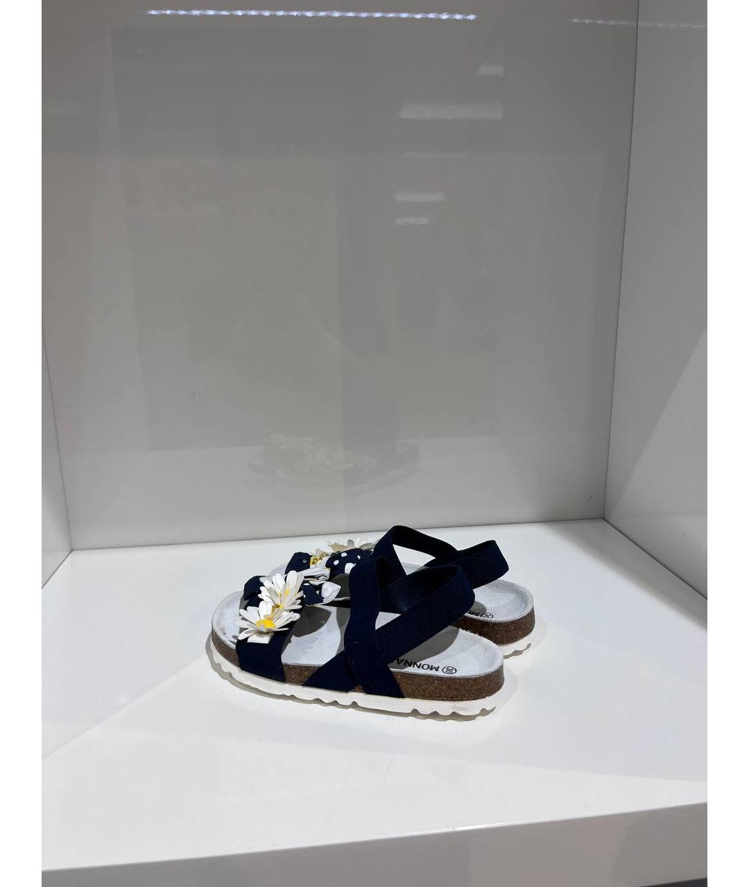 MONNALISA Темно-синие сандалии и шлепанцы, фото 2