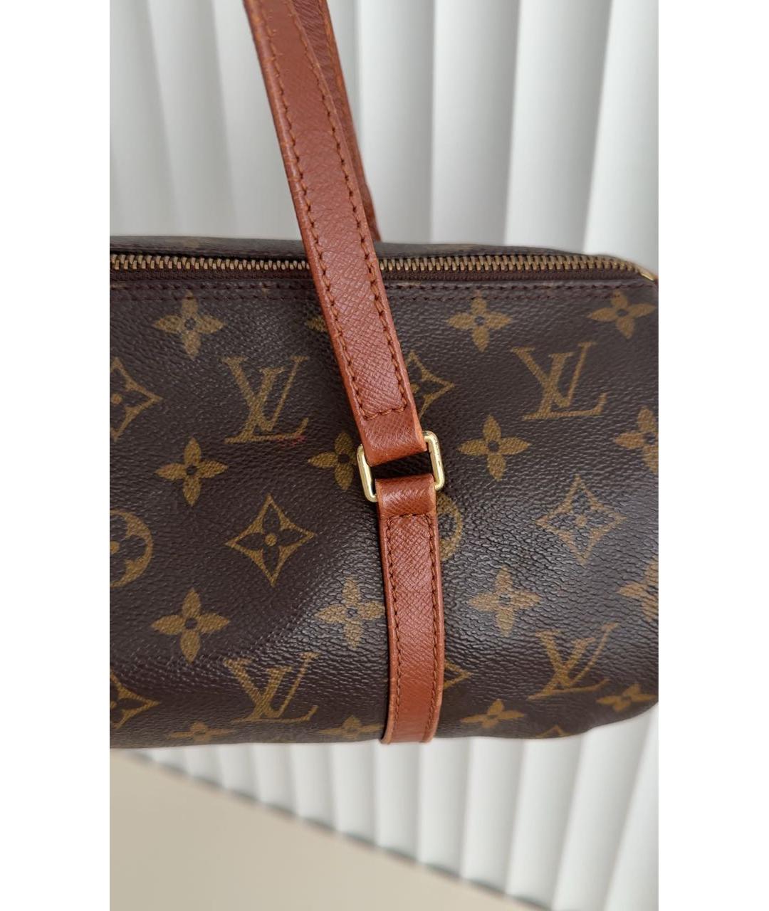 LOUIS VUITTON Коричневая сумка с короткими ручками, фото 7