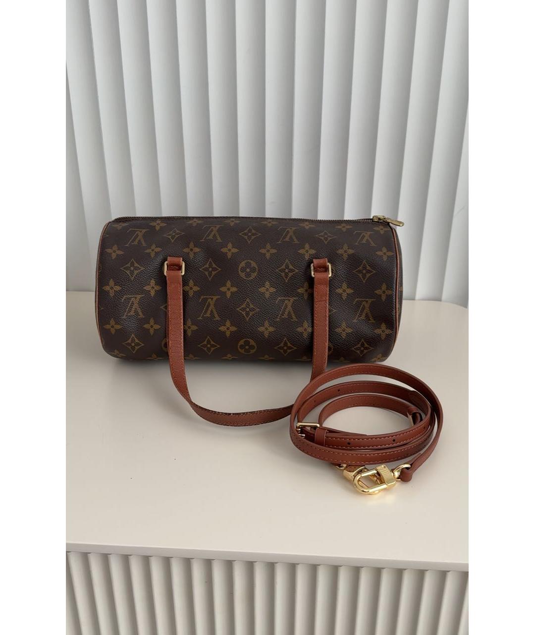 LOUIS VUITTON Коричневая сумка с короткими ручками, фото 5