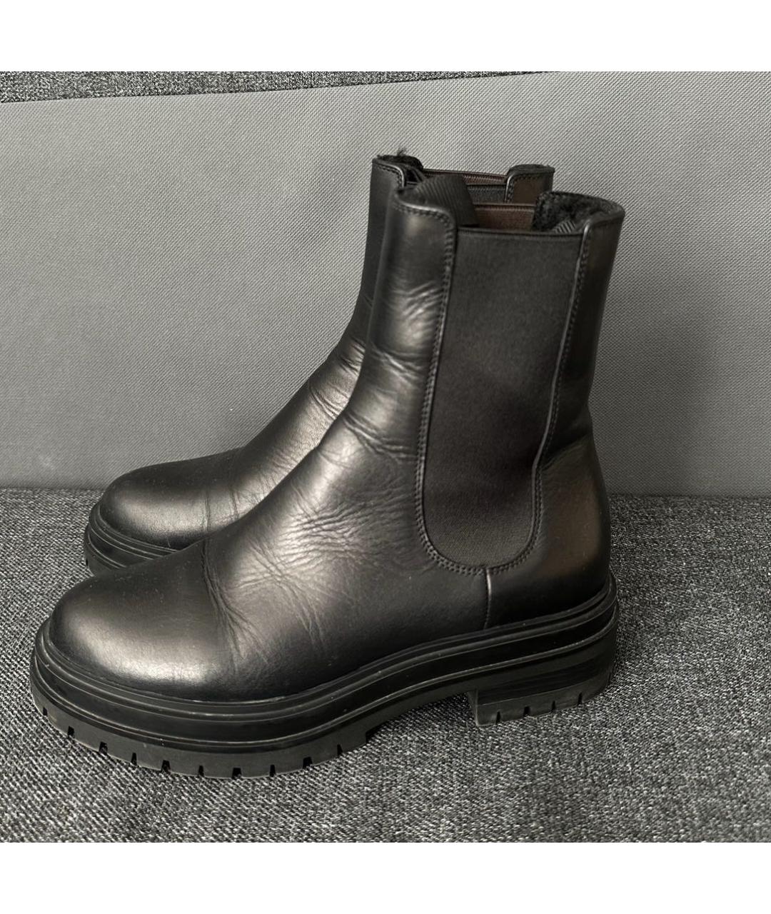 GIANVITO ROSSI Черные кожаные ботинки, фото 6