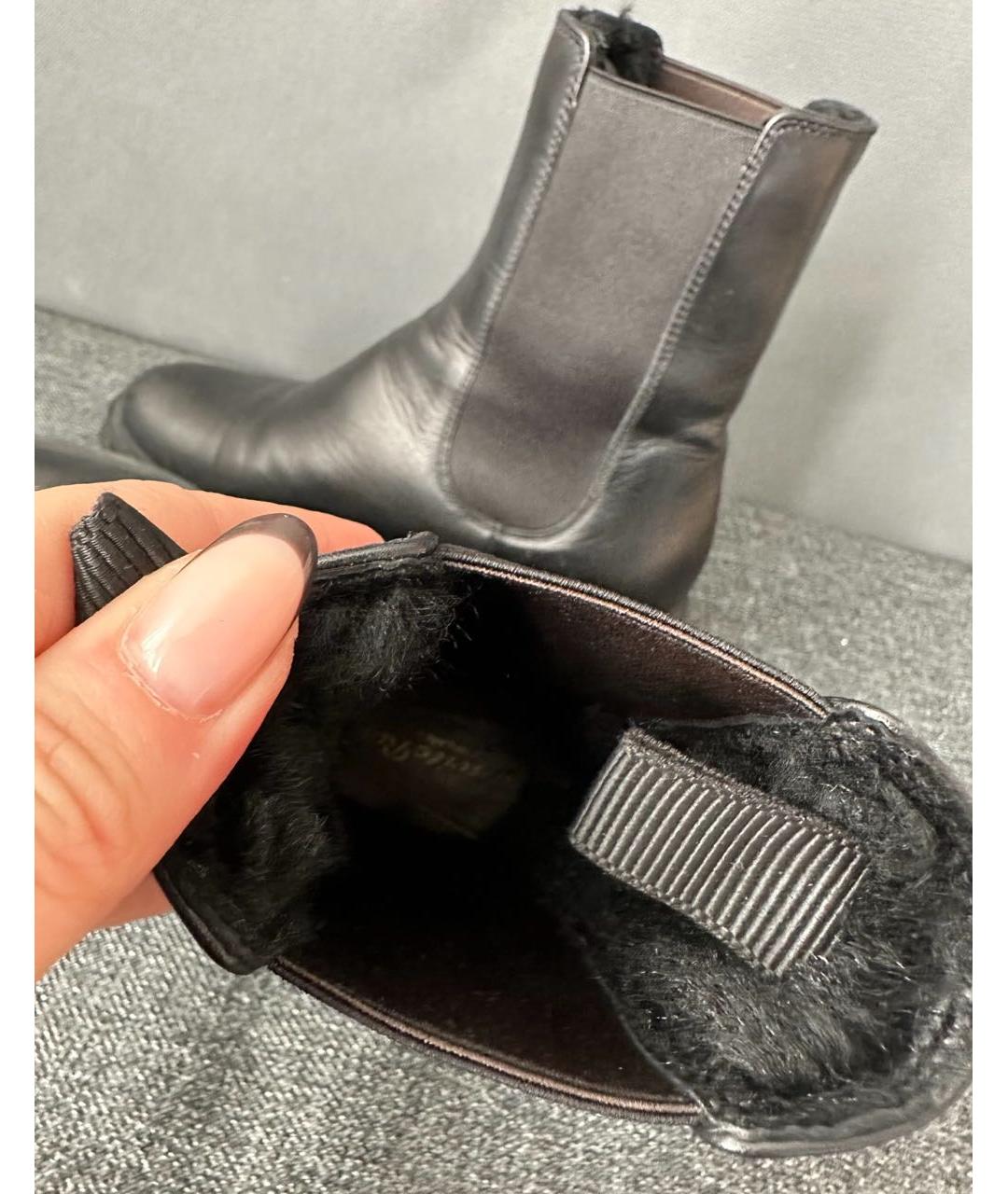 GIANVITO ROSSI Черные кожаные ботинки, фото 5