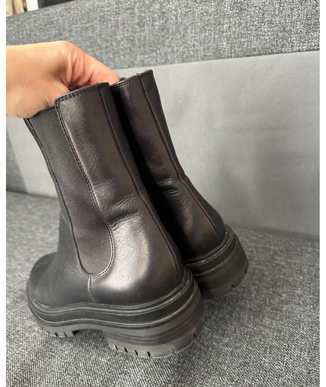 GIANVITO ROSSI Черные кожаные ботинки, фото 3