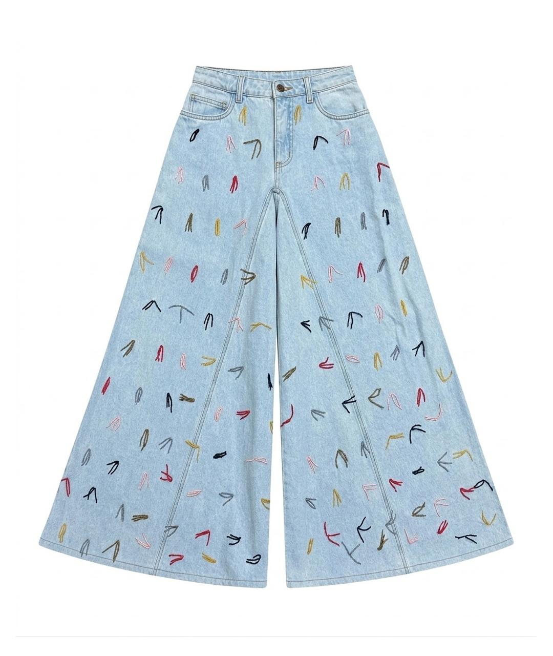 FARM RIO Мульти хлопковые джинсы клеш, фото 1