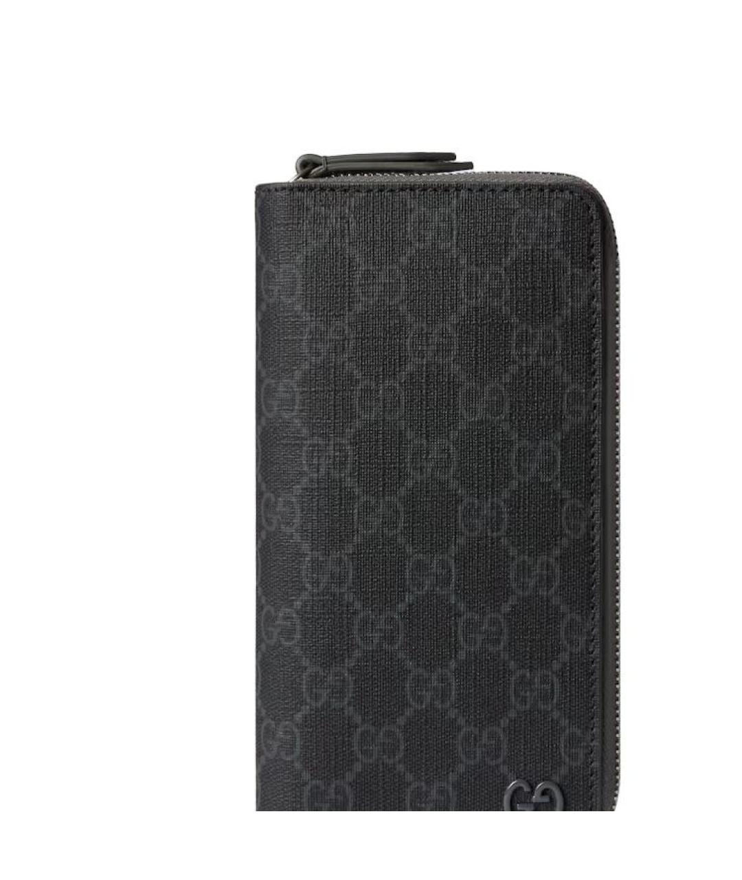 GUCCI Черный кожаный кошелек, фото 5