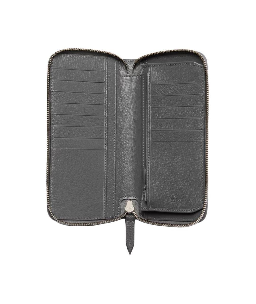 GUCCI Черный кожаный кошелек, фото 4