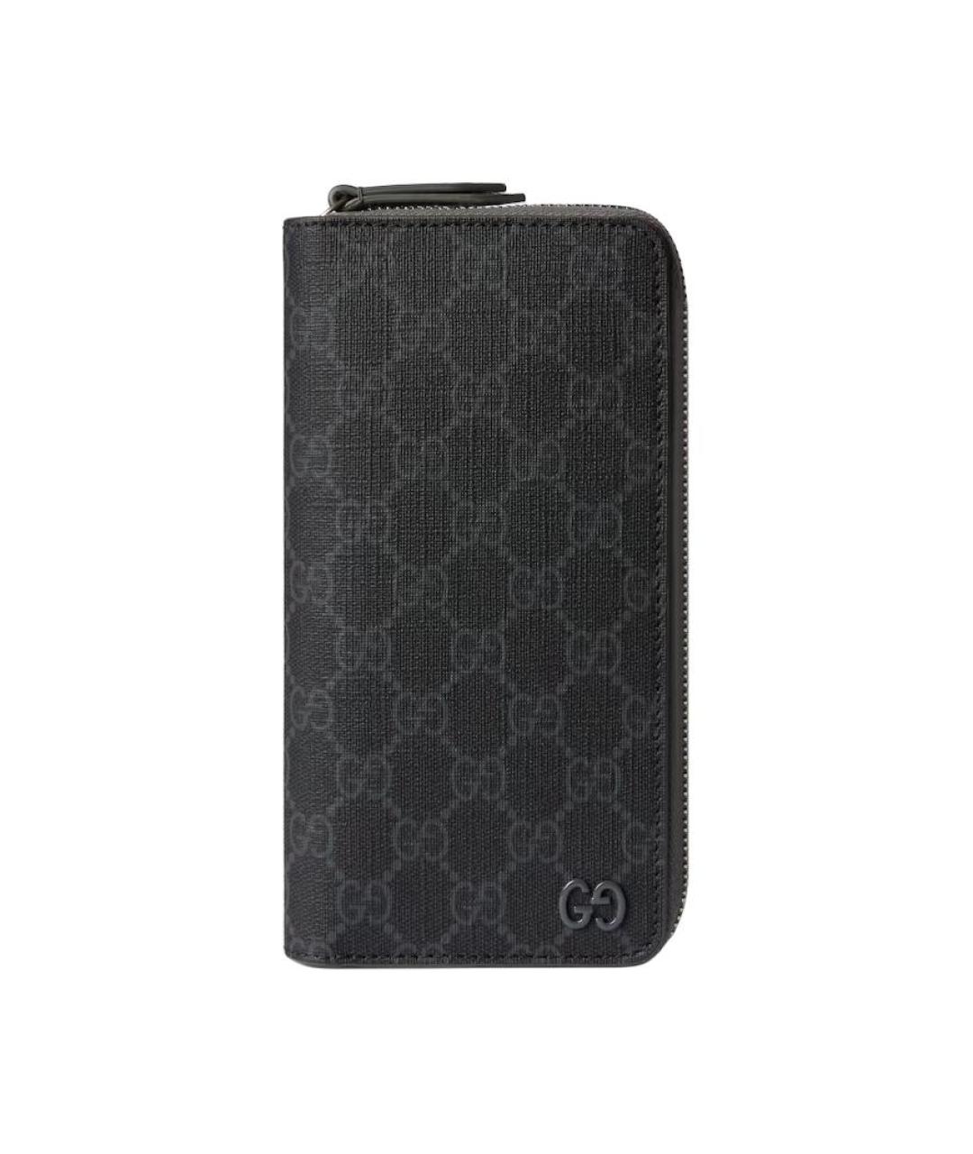 GUCCI Черный кожаный кошелек, фото 1