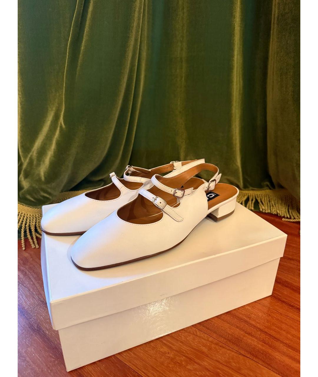 CAREL Белые кожаные босоножки, фото 3