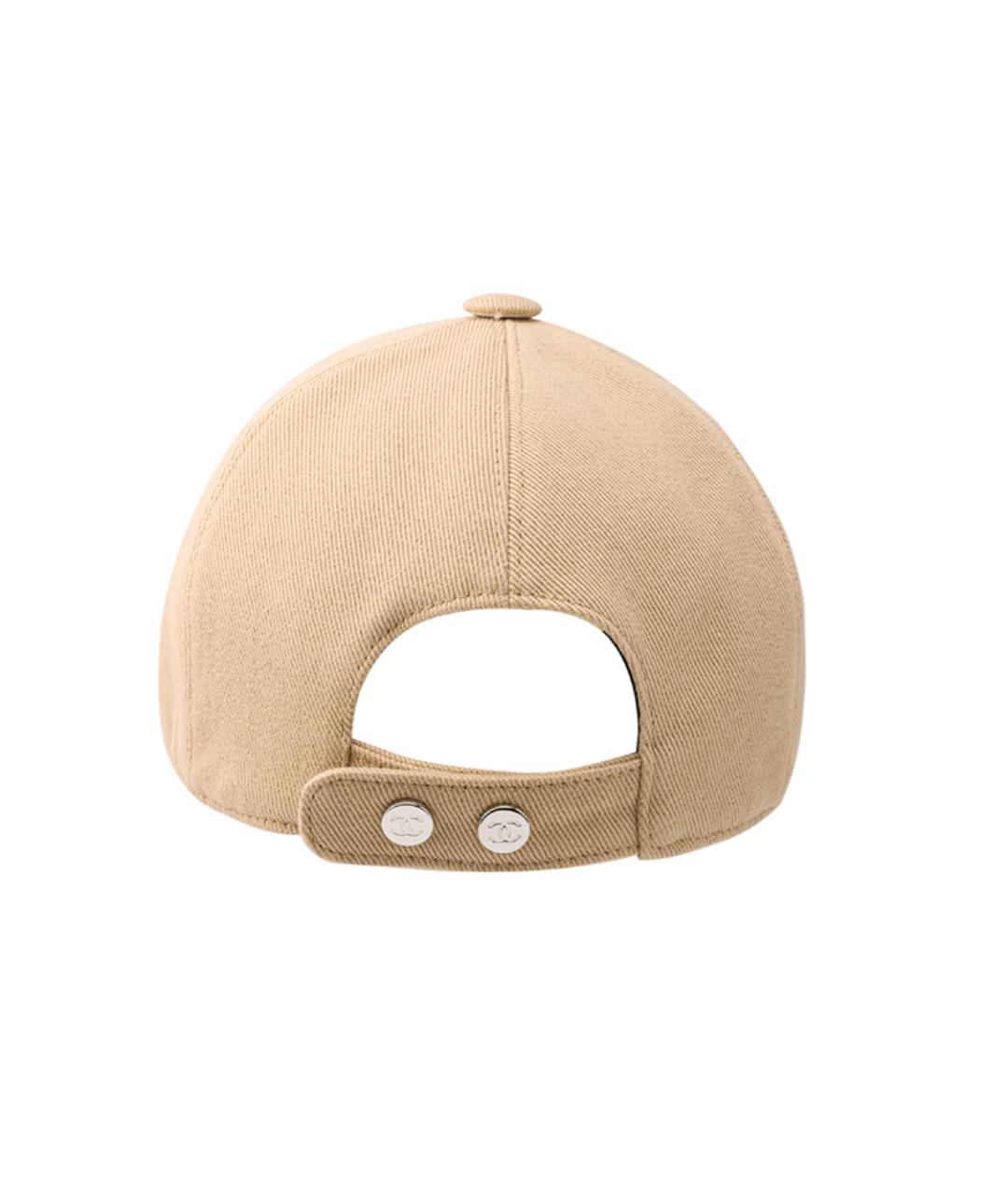 CHANEL Бежевая хлопковая кепка, фото 4