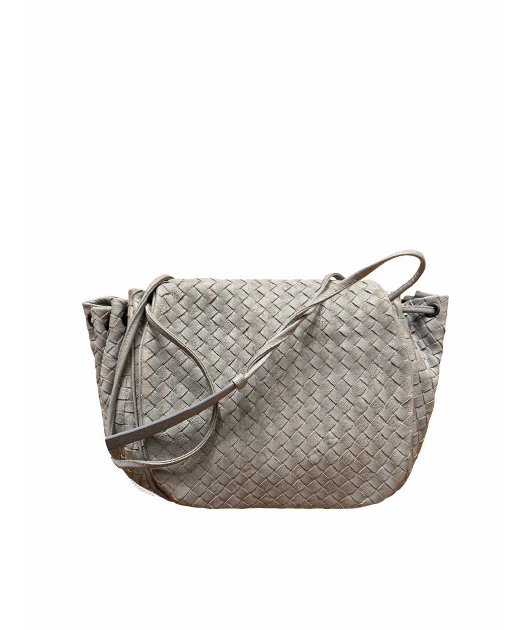 BOTTEGA VENETA Голубая кожаная сумка через плечо, фото 1