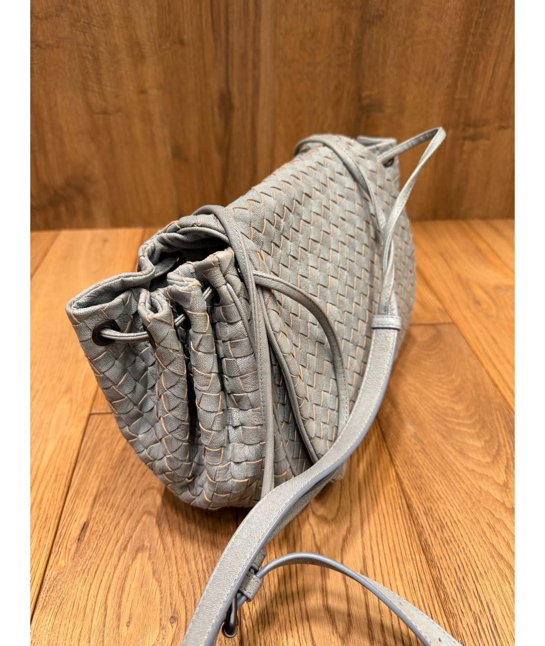 BOTTEGA VENETA Голубая кожаная сумка через плечо, фото 2