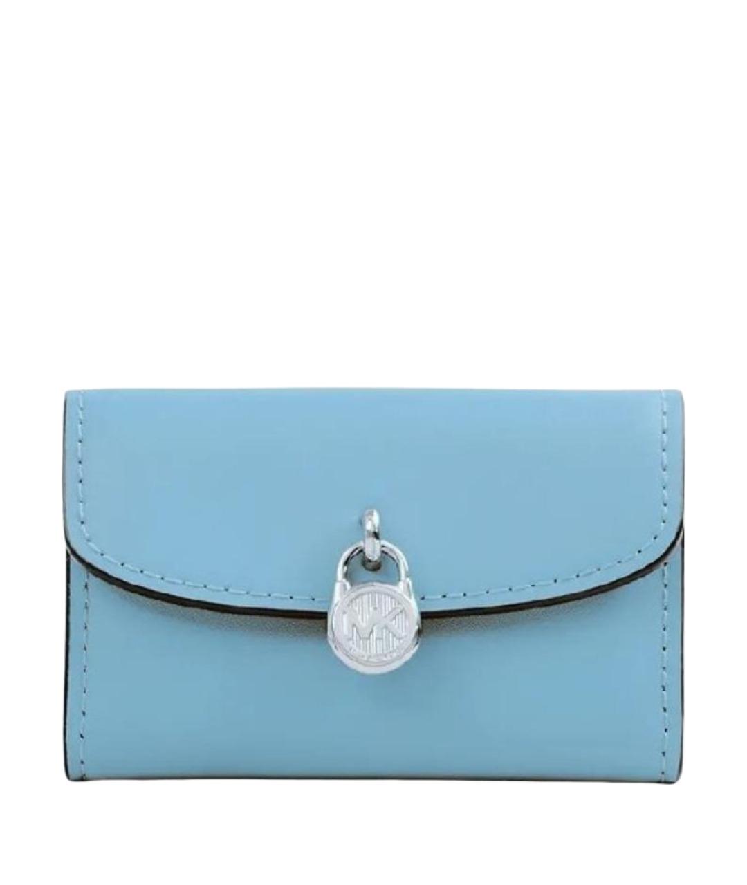 MICHAEL KORS Голубой кожаный кошелек, фото 1