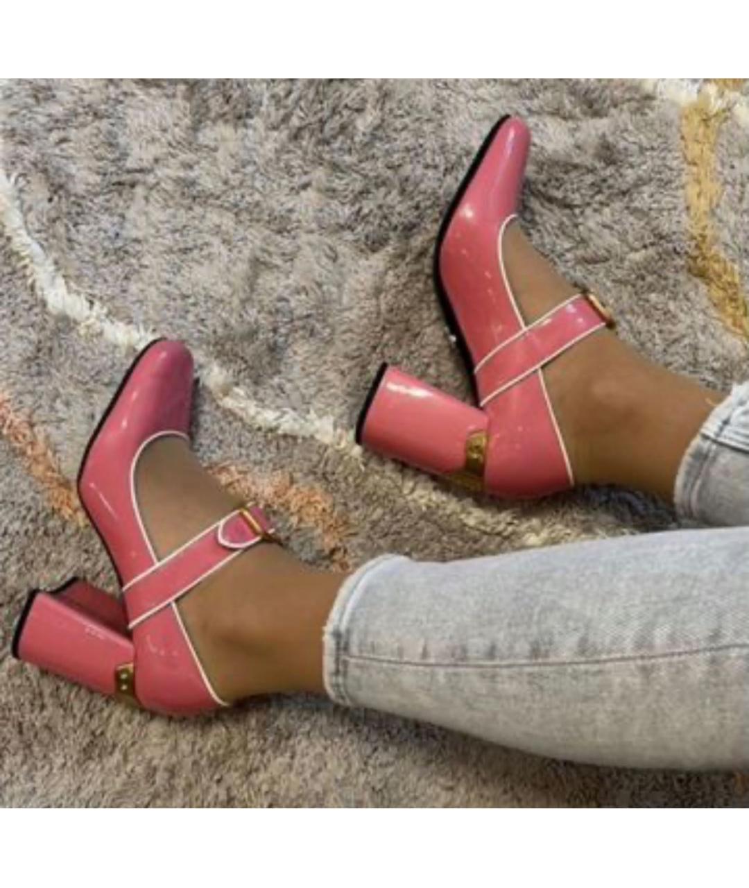 PRADA Коралловые кожаные туфли, фото 5