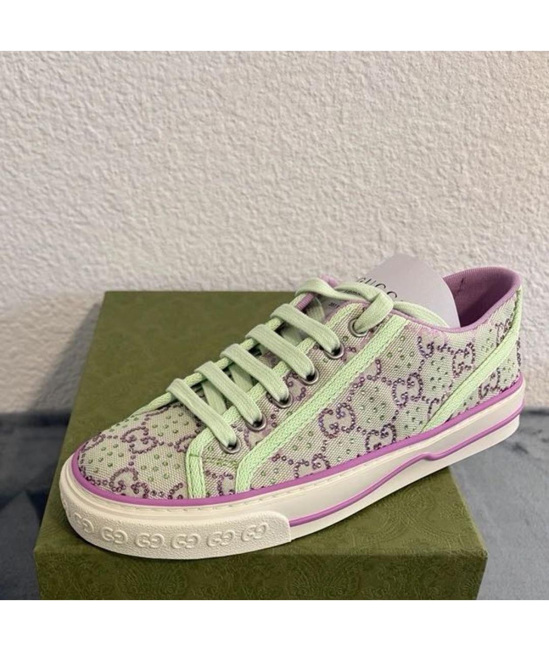 GUCCI Бежевые кеды, фото 5