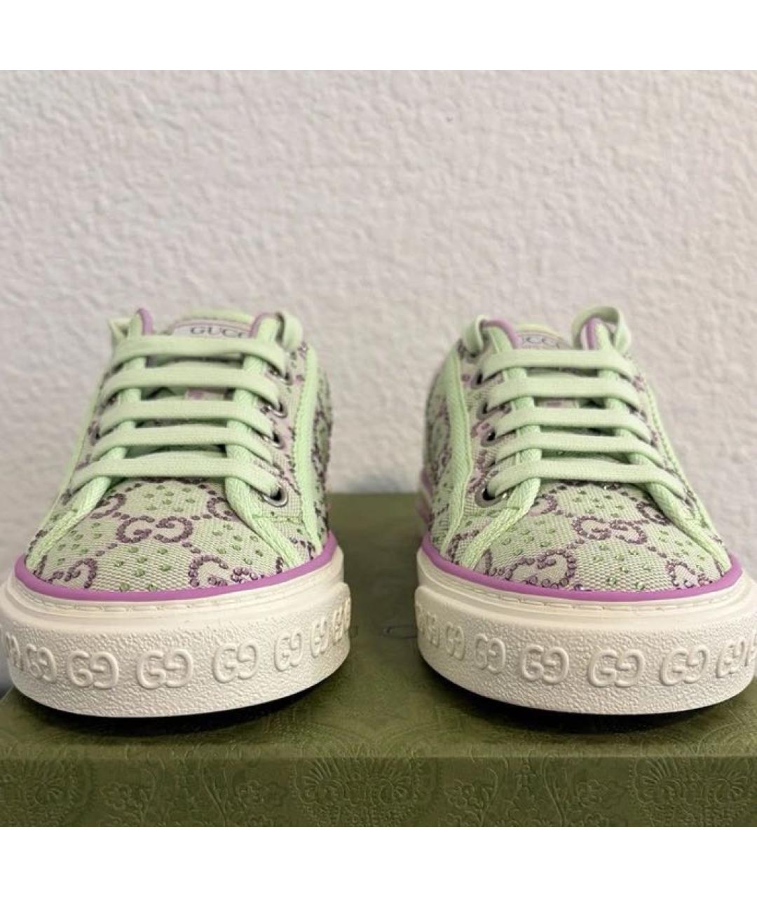 GUCCI Бежевые кеды, фото 4