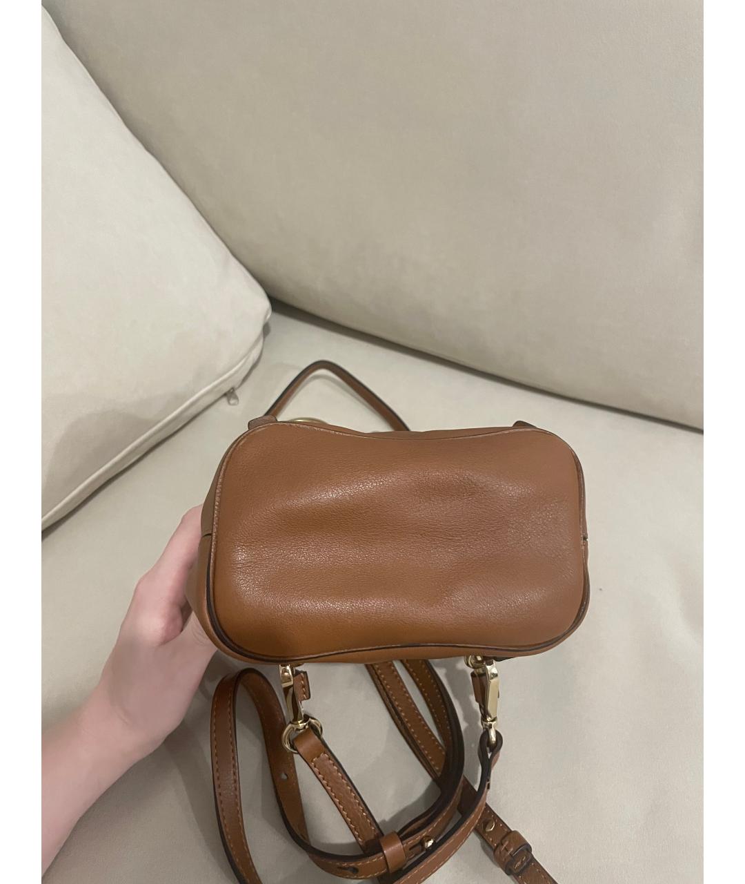 CHLOE Коричневый кожаный рюкзак, фото 6