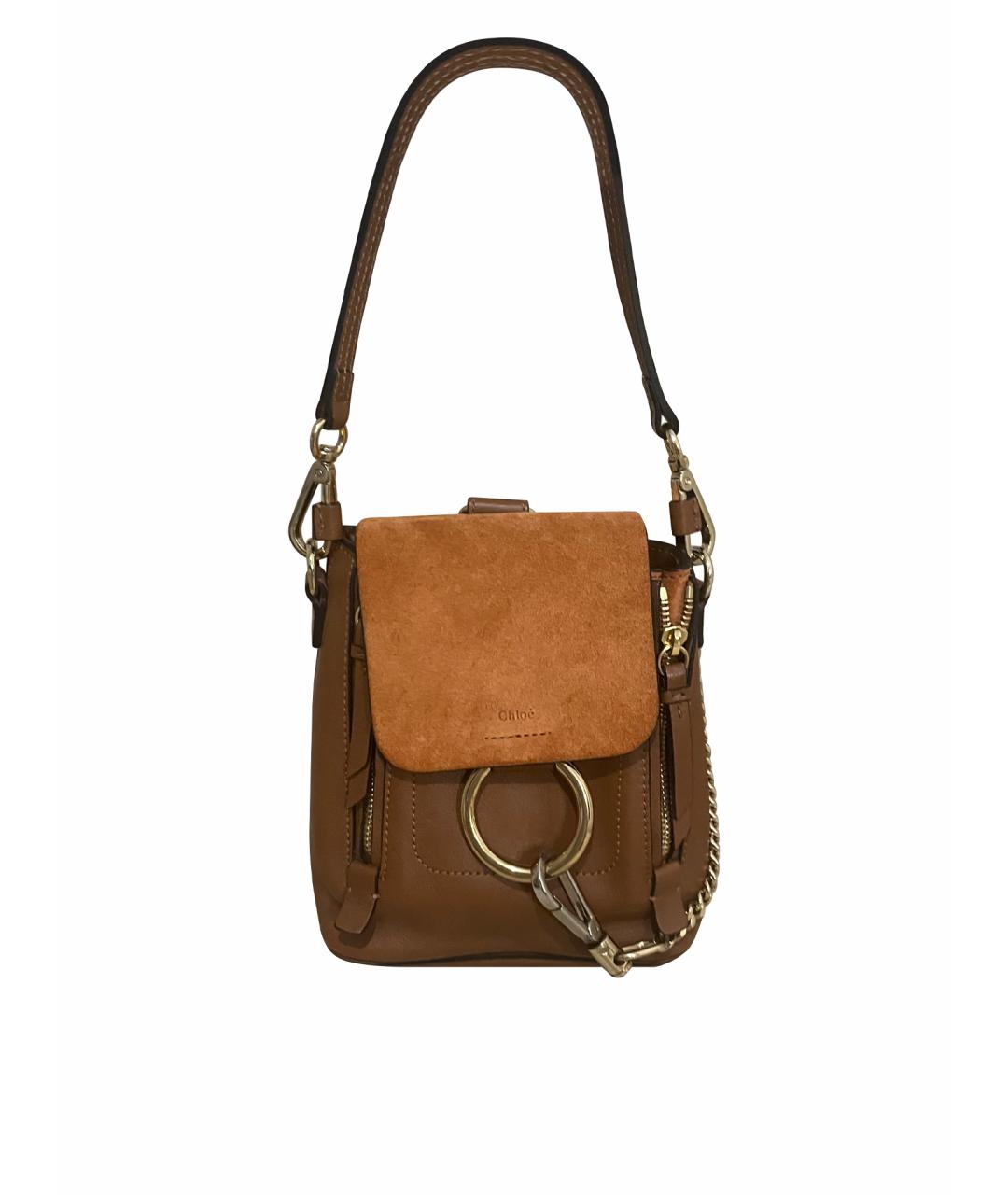 CHLOE Коричневый кожаный рюкзак, фото 1