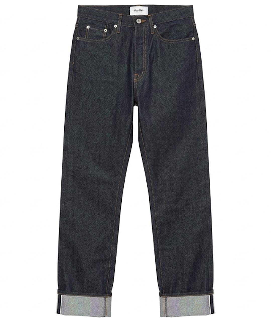 DOUBLET Темно-синие хлопковые прямые джинсы, фото 1