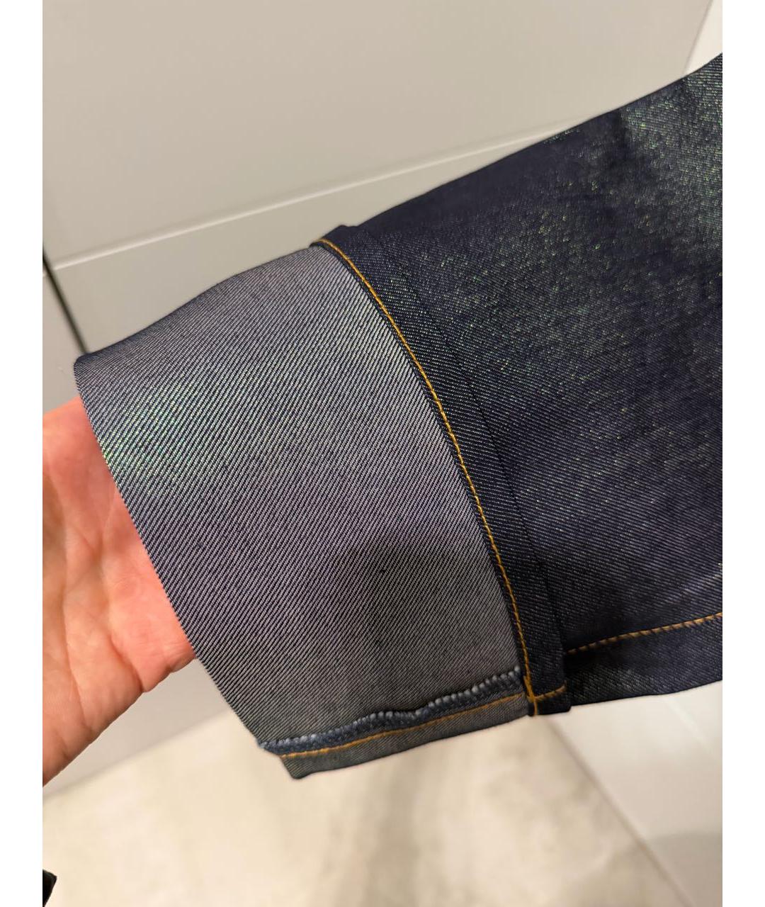 DOUBLET Темно-синие хлопковые прямые джинсы, фото 6