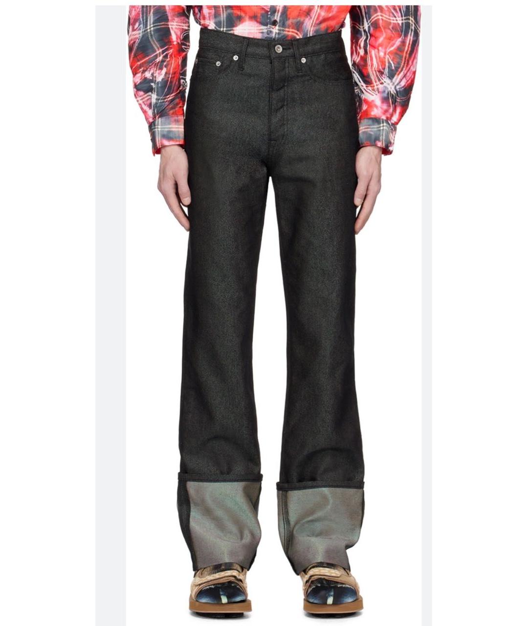 DOUBLET Темно-синие хлопковые прямые джинсы, фото 2