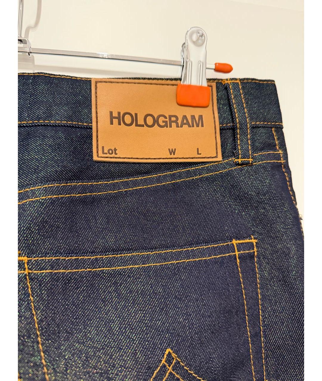 DOUBLET Темно-синие хлопковые прямые джинсы, фото 5