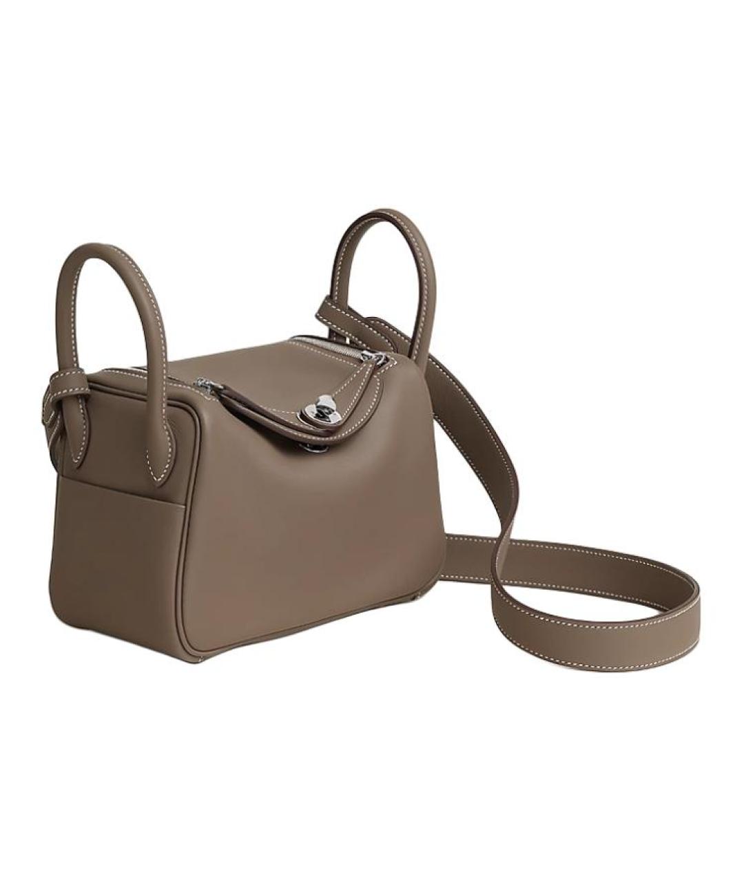 HERMES Коричневая кожаная сумка через плечо, фото 2