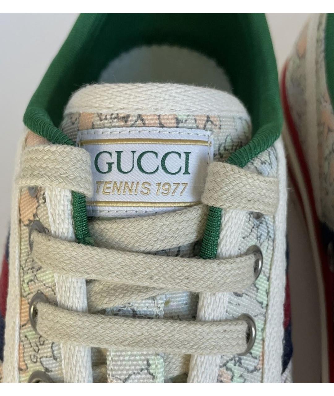 GUCCI Белые кеды, фото 5