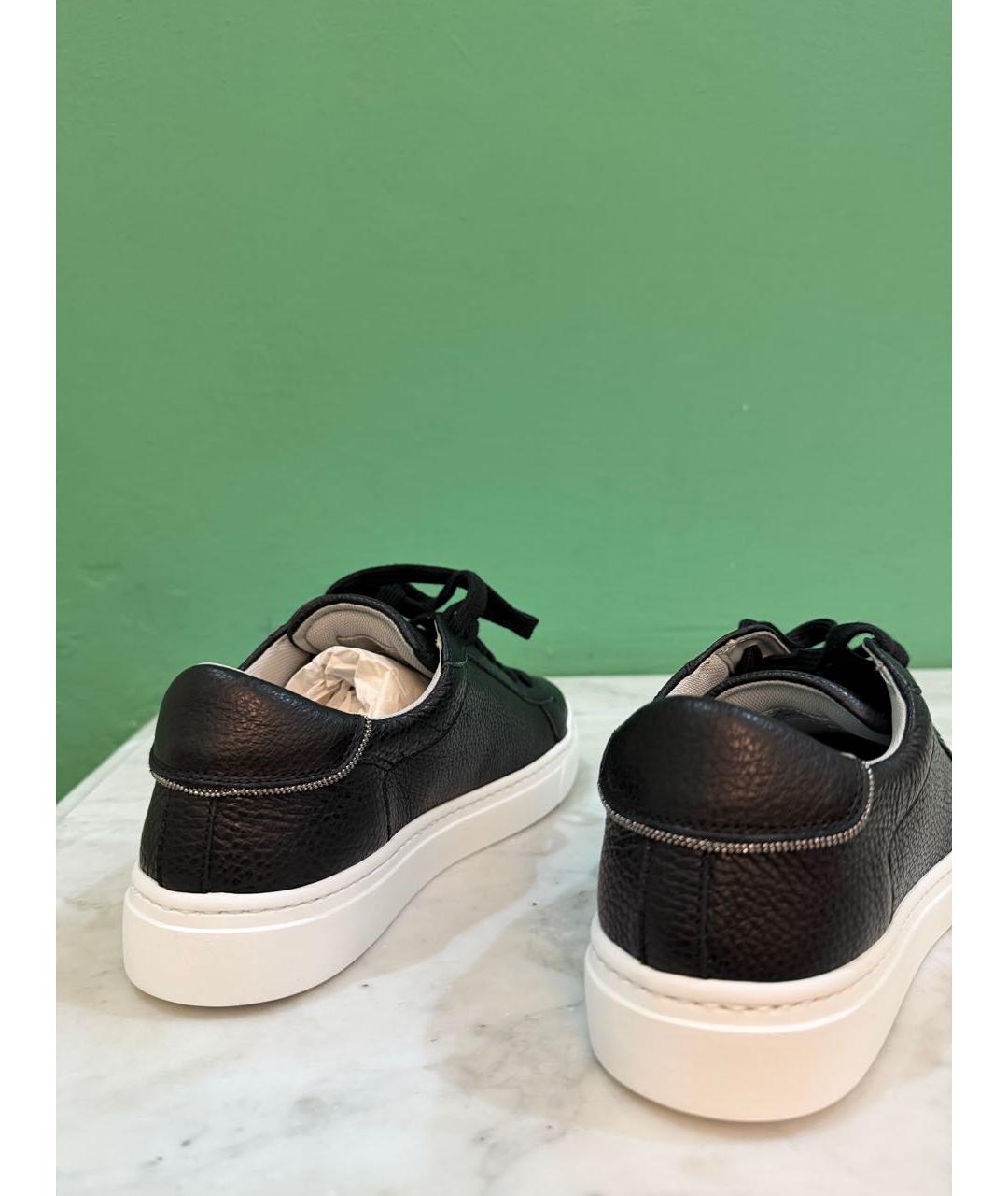 FABIANA FILIPPI Черные кожаные кроссовки, фото 3