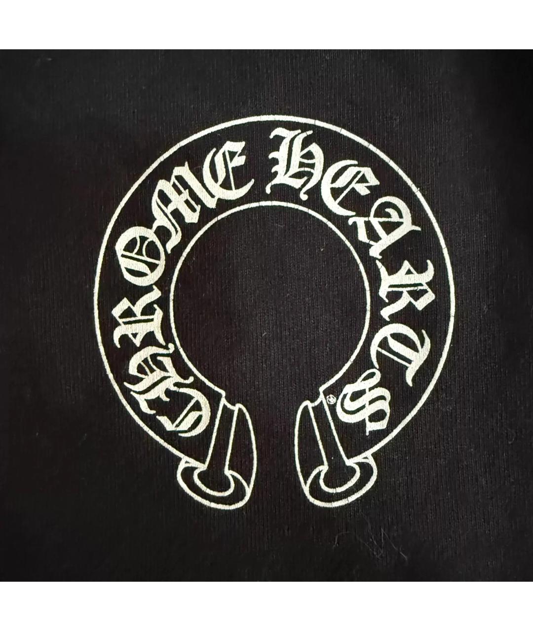 CHROME HEARTS Черная хлопковая футболка, фото 3