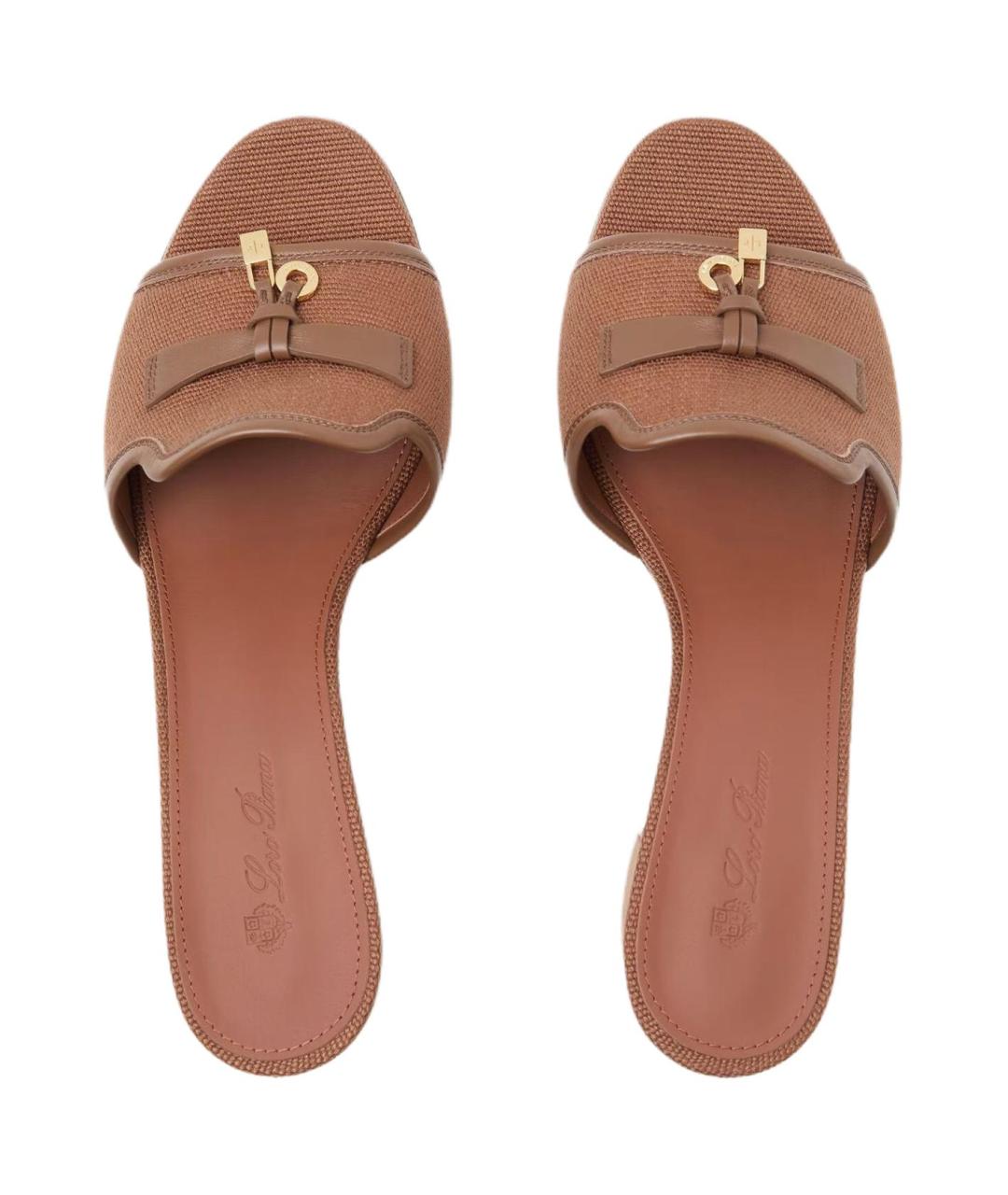 LORO PIANA Коричневые босоножки, фото 5